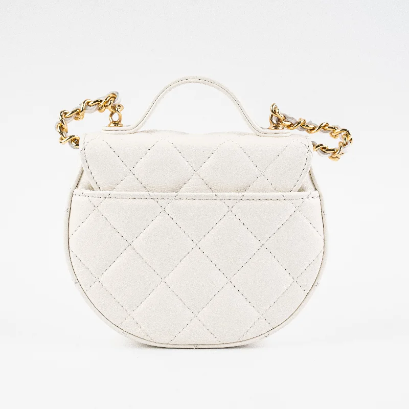 Chanel Handbag with Adjustable Strap for ComfortChanel Mini Clutch with Chain White Crossbody Bag