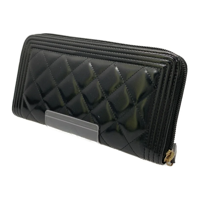 Chanel Limited Edition Handbag for CollectorsCHANEL Long Wallet BLK Enamel