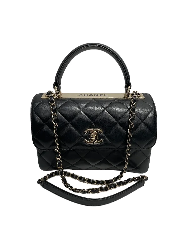 Chanel Designer Handbag with Unique DesignCHANEL Hand Bag OS Lambskin BLK FLAP BAG CC