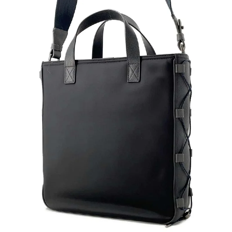 Contemporary Christian Dior handbags with a unique shapeDior Dior/Sacai Saddle 2WAY Tote Black 1ADSH198USH Nylon Leather