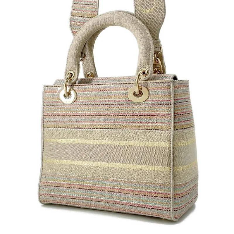 Fashion - forward Christian Dior tote bags for the modern womanDior Lady D-LITE 2wayBag Beige/Multicolor Canvas