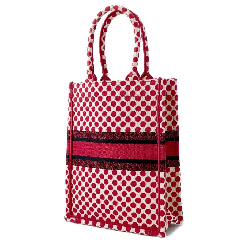 High - fashion Christian Dior bags with a geometric patternDior Dior Amour Vertical Book Tote Dot Red Canvas