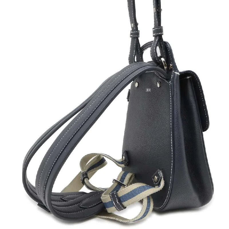 Christian Dior tote bags with a double - handle and shoulder - strap optionDior Gallop Backpack Navy Leather