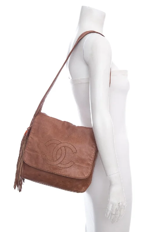 Chanel Colorful Handbag for Spring OutfitsChanel 1990 Brown Messenger Leather CC Bag with Fringe Detail