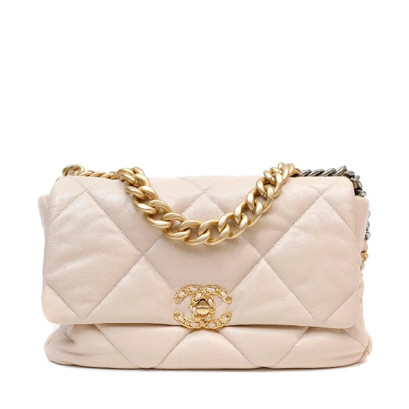 Chanel Vintage Inspired Handbag for Retro LoversChanel Beige 19 Bag w/ Mixed Metal Hardware