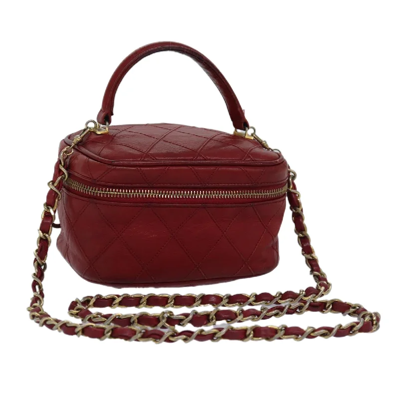 Chanel Colorful Handbag for Spring OutfitsCHANEL Bicolore Chain Hand Bag Leather Red CC  yb605