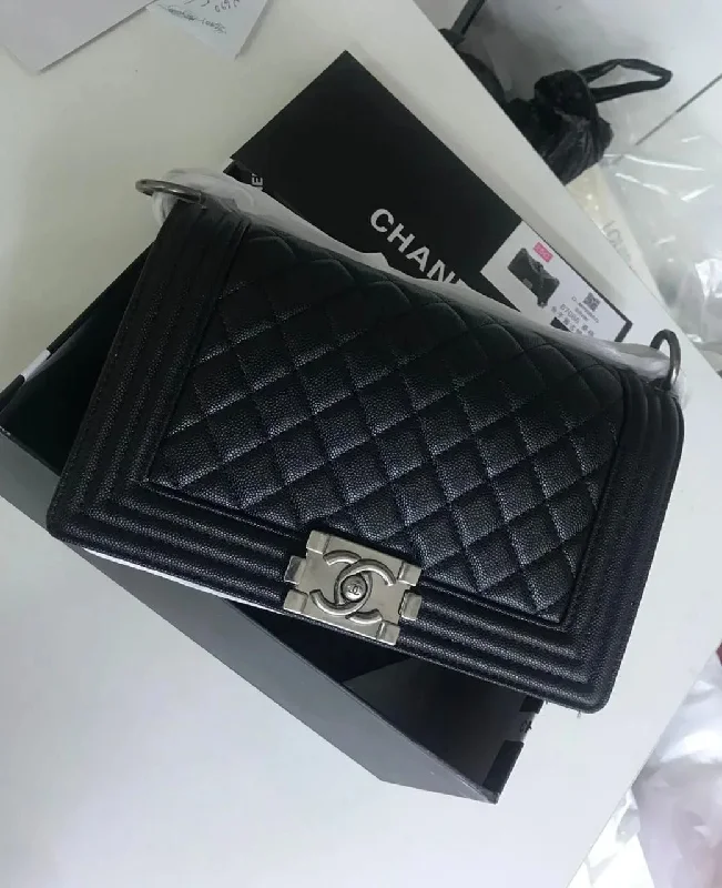 Chanel Designer Handbag with Unique DesignChanel Boy Handbag For Women Silver Hardware