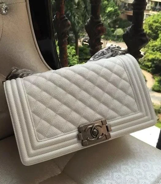 Chanel Chain Strap Handbag for Everyday UseChanel Boy Medium Handbag White