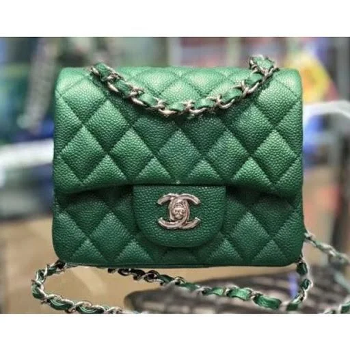 Chanel Chain Strap Handbag for Everyday UseChanel Boy Square Clutch With Chain – CWC Grained Calfskin Green