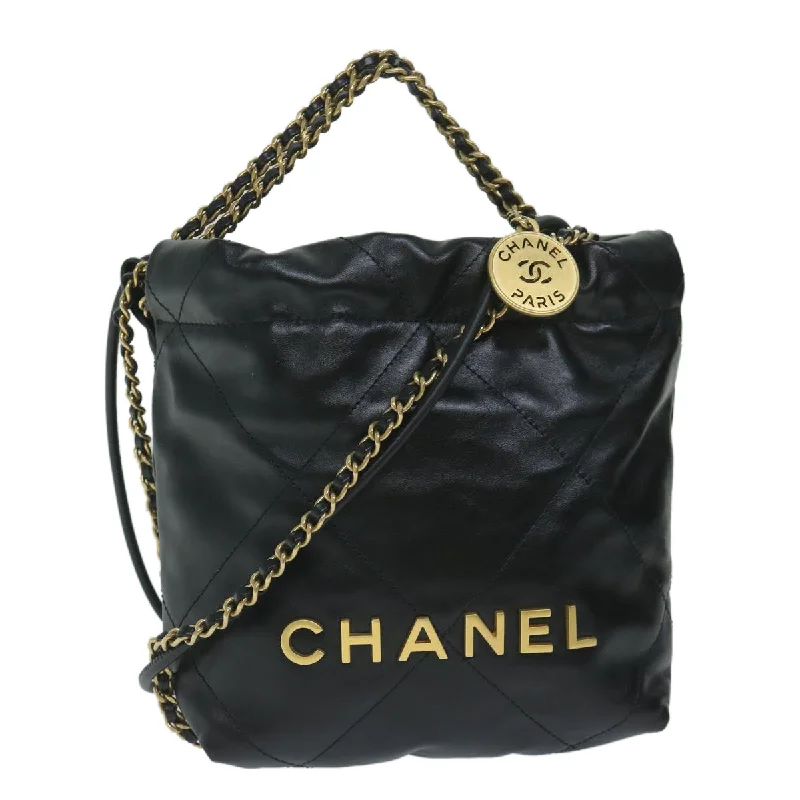 Chanel Limited Edition Handbag for CollectorsCHANEL CHANEL 22 Chain Hand Bag Leather Black AS3980 CC  59889S