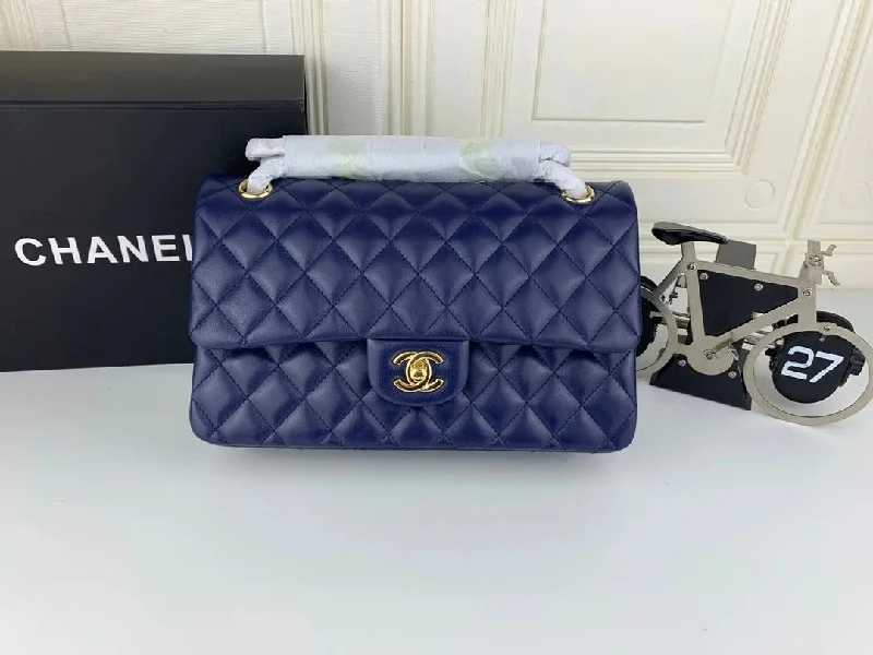 Chanel Vintage Inspired Handbag for Retro LoversChanel Classic Double Flap 25 Shoulder Bag Blue