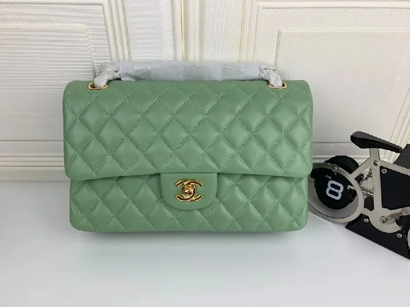 Chanel Black Handbag for Business MeetingsChanel Classic Double Flap 25 Shoulder Bag Emerald Green