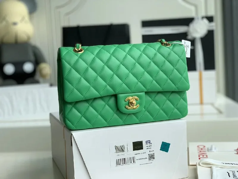 Chanel Luxury Handbag for High - End EventsChanel Classic Double Flap 25 Shoulder Bag Green