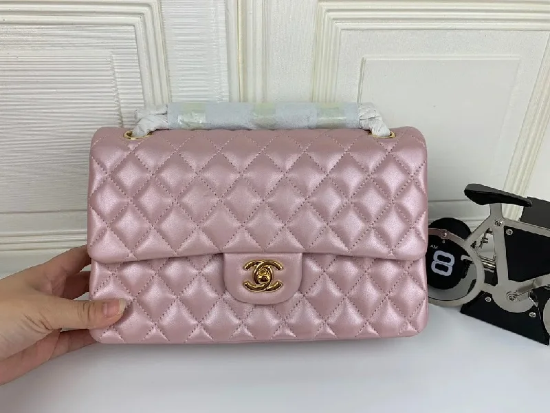 Chanel Colorful Handbag for Spring OutfitsChanel Classic Double Flap 25 Shoulder Bag Iridescent Pink