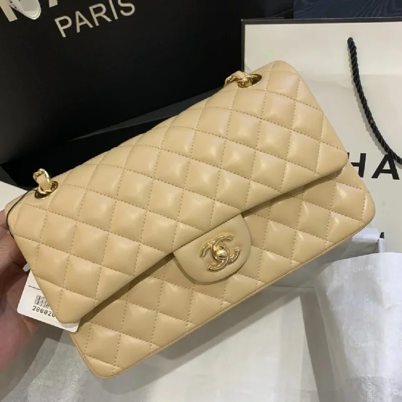 Chanel All - Match Handbag for Versatile StylingChanel Classic Double Flap 25 Shoulder Bag Light Beige