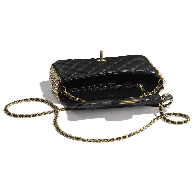 Chanel Handbag with Adjustable Strap for ComfortChanel Classic Jumbo Double Flap Bag Black Gold Hardware