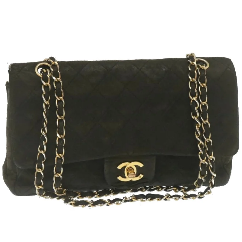 Chanel Limited Edition Handbag for CollectorsCHANEL Classic Matelasse 25 Chain Flap Shoulder Bag Lamb Skin Black am2320gA