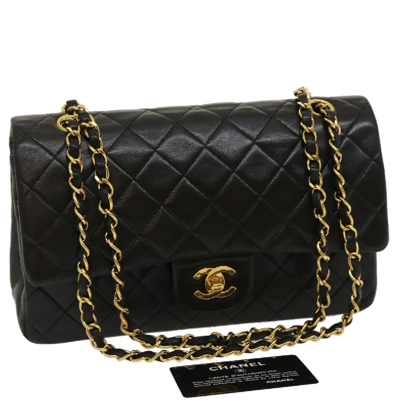 Chanel Chain Strap Handbag for Everyday UseCHANEL Classic Matelasse 25 Chain Flap Shoulder Bag Lamb Skin Black  29962A