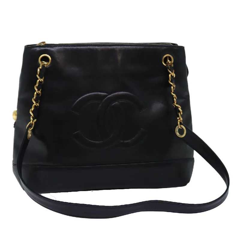 Chanel New Arrival Handbag with Gold HardwareCHANEL COCO Mark Chain Shoulder Bag Lamb Skin Black CC  72768