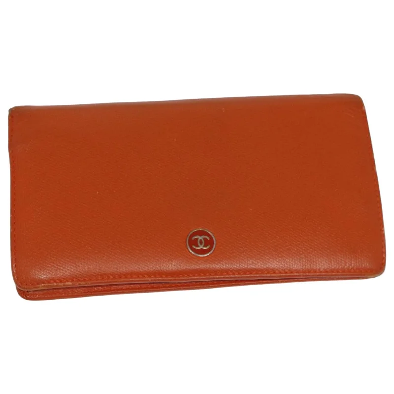 Chanel Vintage Inspired Handbag for Retro LoversCHANEL COCO Mark Wallet Leather Orange CC  bs16185