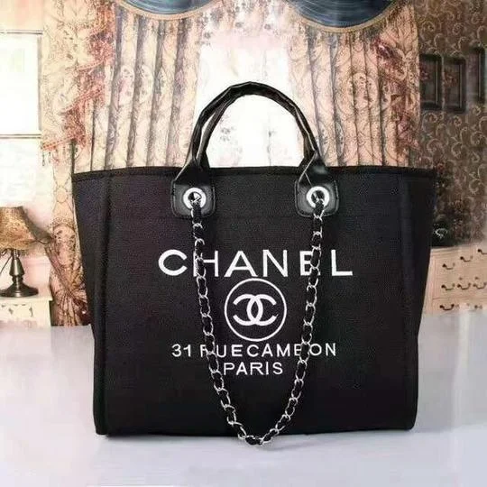 Chanel Limited Edition Handbag for CollectorsChanel Deauville Fabric Tote Dark Black