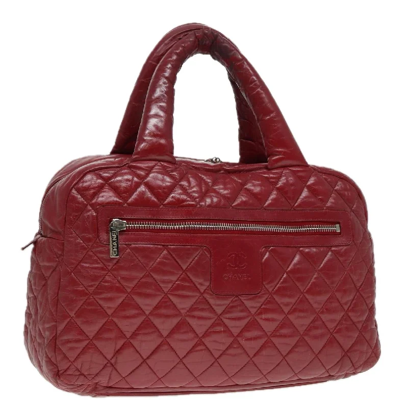 Chanel New Arrival Handbag with Gold HardwareCHANEL Hand Bag Lamb Skin Red Silver CC  bs17618