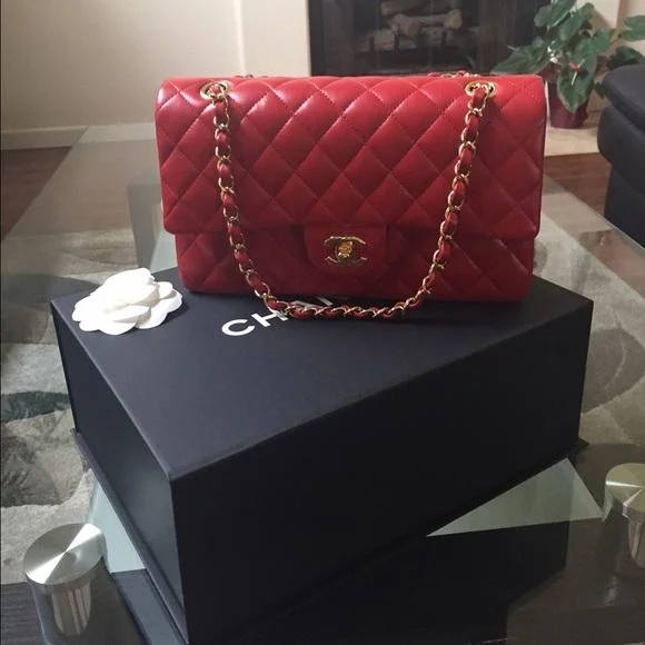 Chanel Small Crossbody Bag for TravelChanel Lambskin Flap Bag Red