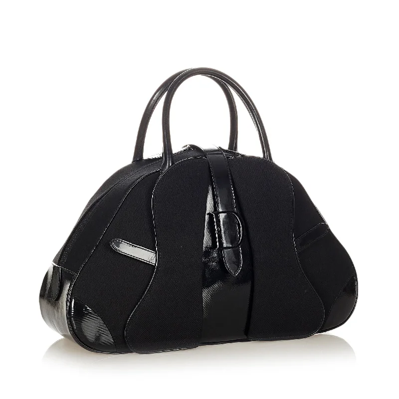 Christian Dior backpacks with a sleek, minimalist silhouetteDior Double Saddle Nylon Dome Bag (23599)