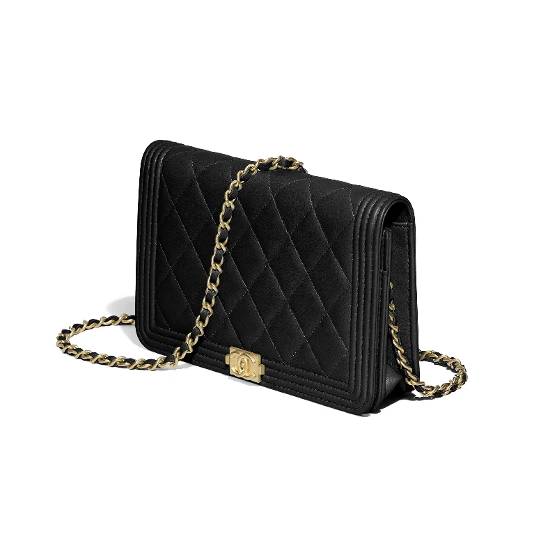 Chanel All - Match Handbag for Versatile StylingChanel Le Boy Wallet On Chain – WOC Grained Calfskin Gold-Toned Black