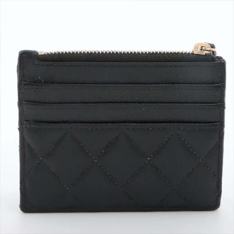 Chanel Vintage Inspired Handbag for Retro LoversChanel Matelasse Caviar Skin Coin Case Black