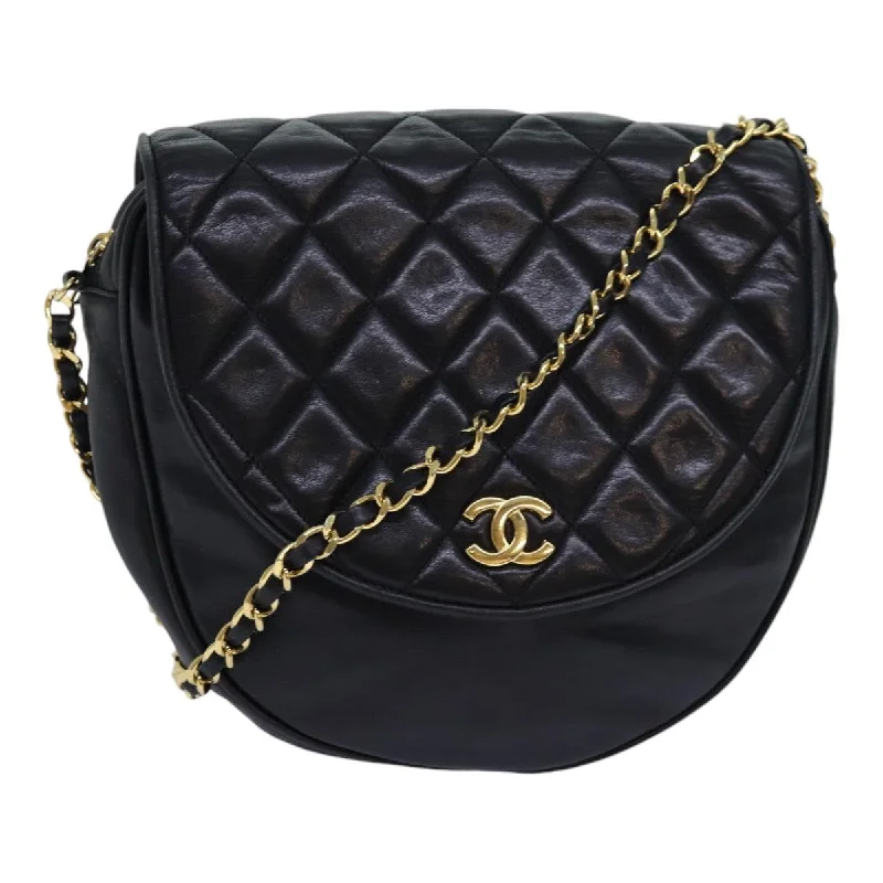 Chanel Vintage Inspired Handbag for Retro LoversCHANEL Matelasse Chain Shoulder Bag Lamb Skin Black CC  bs16595