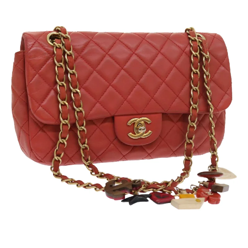 Chanel Colorful Handbag for Spring OutfitsCHANEL Matelasse Chain Shoulder Bag Lamb Skin Valentine Only Pink CC  57072A