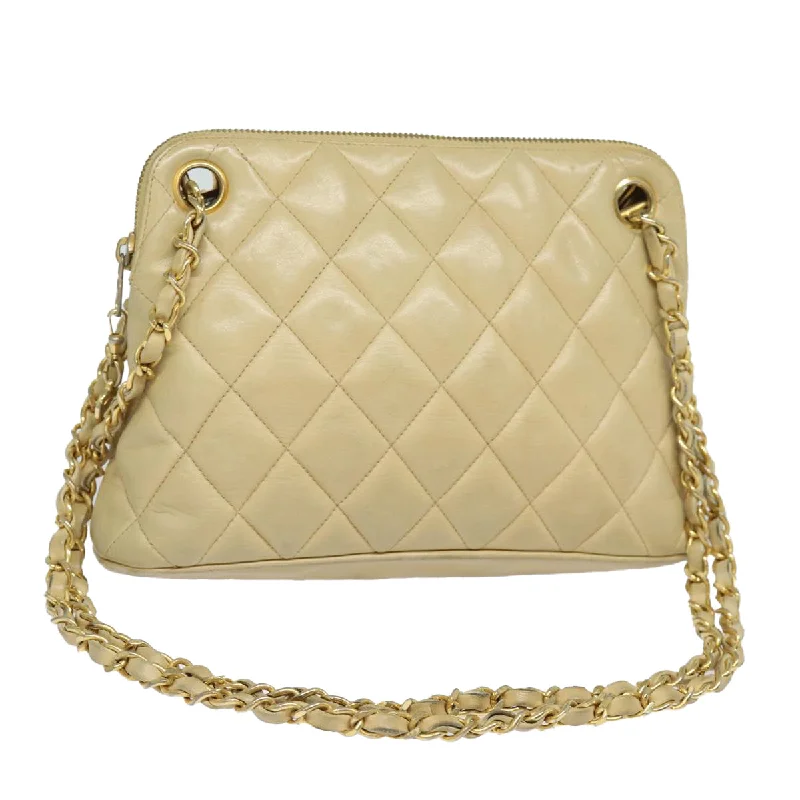 Chanel Classic Flap Bag for Evening PartyCHANEL Matelasse Chain Shoulder Bag Leather Beige CC  bs15440