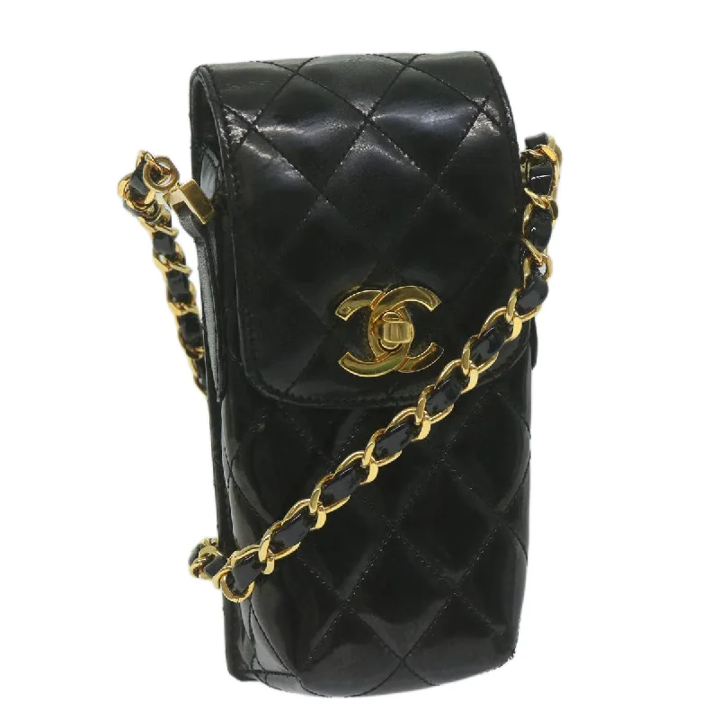 Chanel New Arrival Handbag with Gold HardwareCHANEL Matelasse Chain Shoulder Bag Patent leather Black CC  bs11765