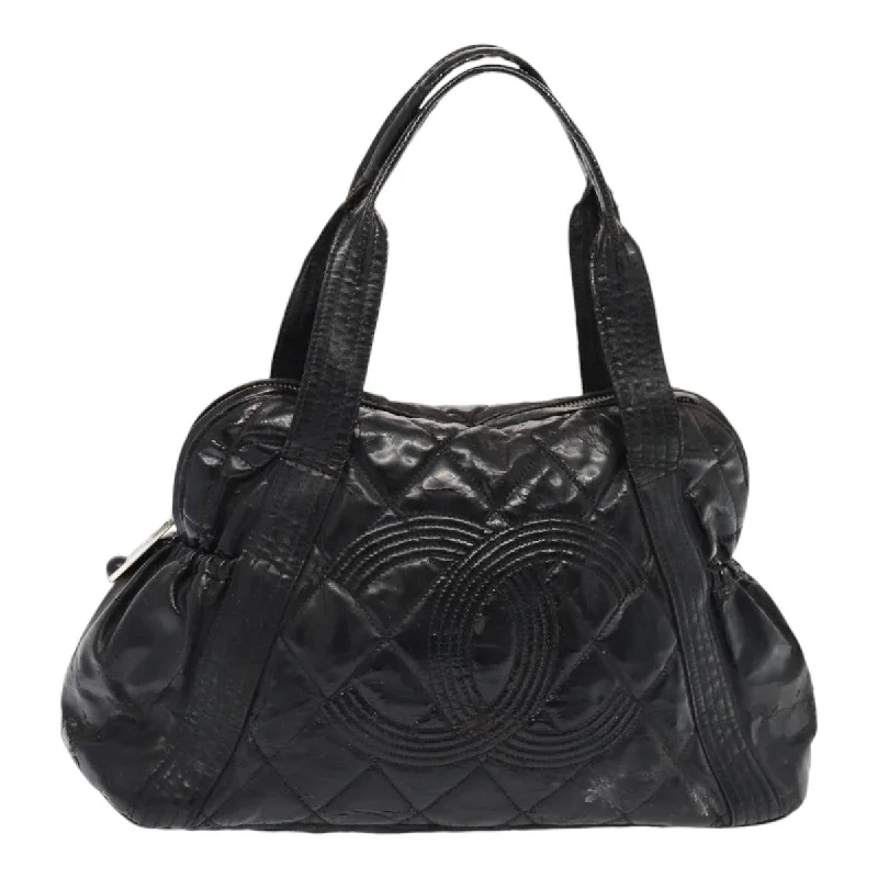 Chanel All - Match Handbag for Versatile StylingCHANEL Matelasse COCO Mark Tote Bag Enamel Black CC  bs16604