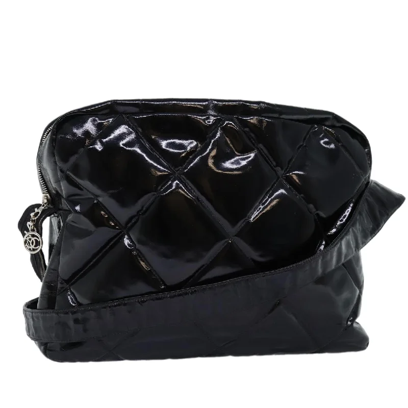 Chanel Limited Edition Handbag for CollectorsCHANEL Matelasse Shoulder Bag Enamel Black CC  bs13762