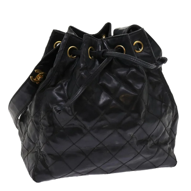 Chanel Luxury Handbag for High - End EventsCHANEL Matelasse Shoulder Bag Patent leather Black CC  bs10560