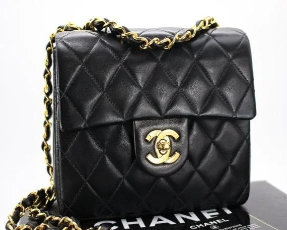 Chanel Quilted Leather Shoulder Bag for FashionistasChanel Mini Flap Bag Black Lambskin Gold Hardware