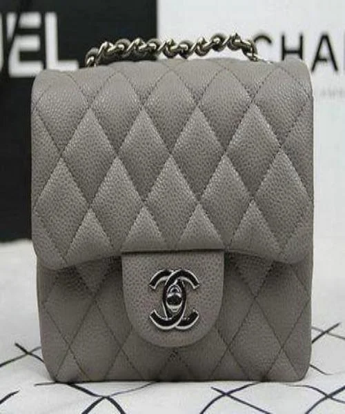 Chanel Handbag with Adjustable Strap for ComfortChanel Mini Flap Bag Grey