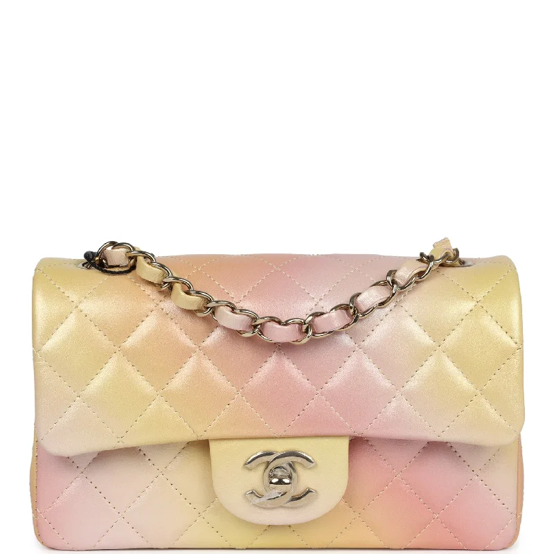 Chanel Classic Flap Bag for Evening PartyChanel Mini Rectangular Flap Bag Iridescent Ombre Lambskin Light Gold Hardware