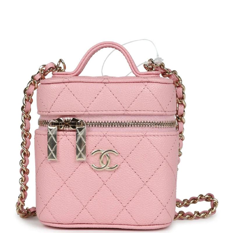 Chanel Quilted Leather Shoulder Bag for FashionistasChanel Mini Top Handle Crossbody Vanity Case Pink Caviar Gold Hardware