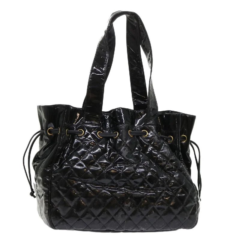 Chanel Quilted Leather Shoulder Bag for FashionistasCHANEL Shoulder Bag Patent leather Black CC  bs6675