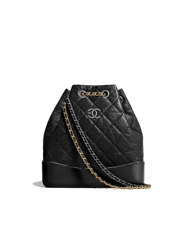 Chanel Designer Handbag with Unique DesignChanel Small Gabrielle Backpack Black