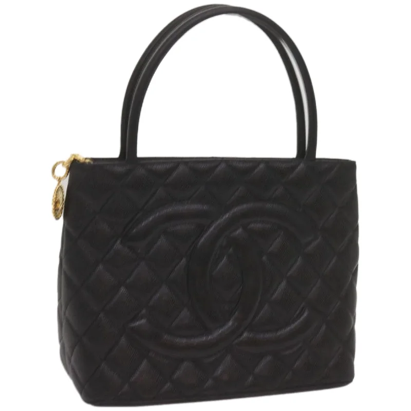 Chanel Designer Handbag with Unique DesignCHANEL Standard Tote Bag Caviar Skin Black CC  67624SA