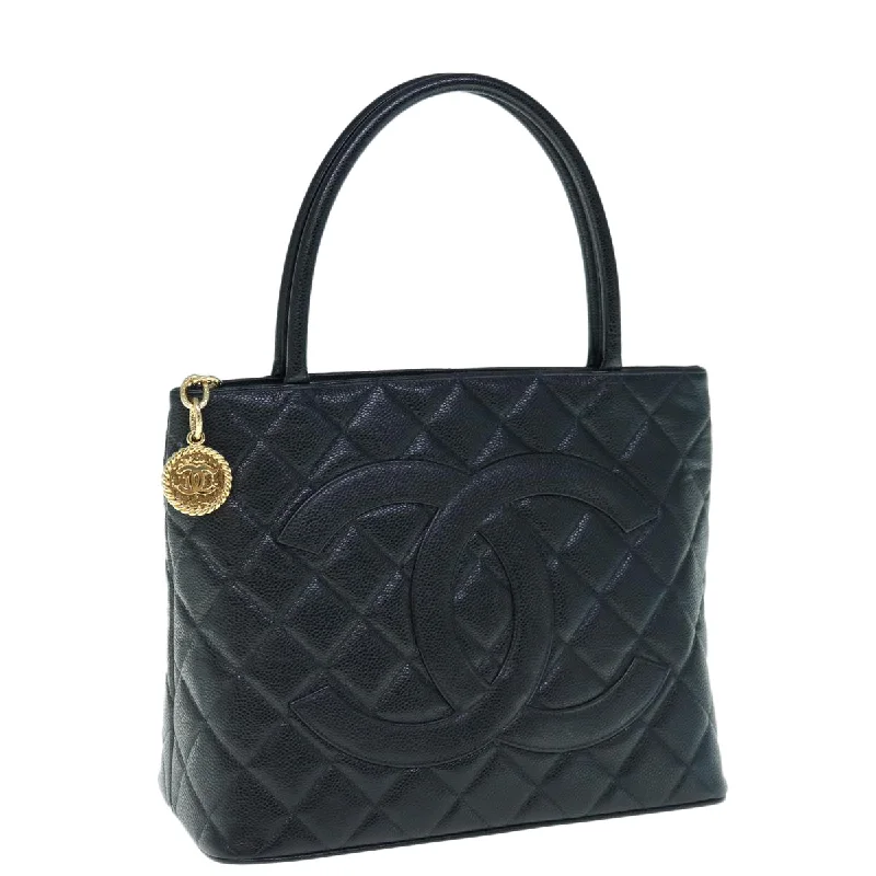 Chanel Lightweight Handbag for Daily ErrandsCHANEL Tote Bag Caviar Skin Standard Black CC  62895S