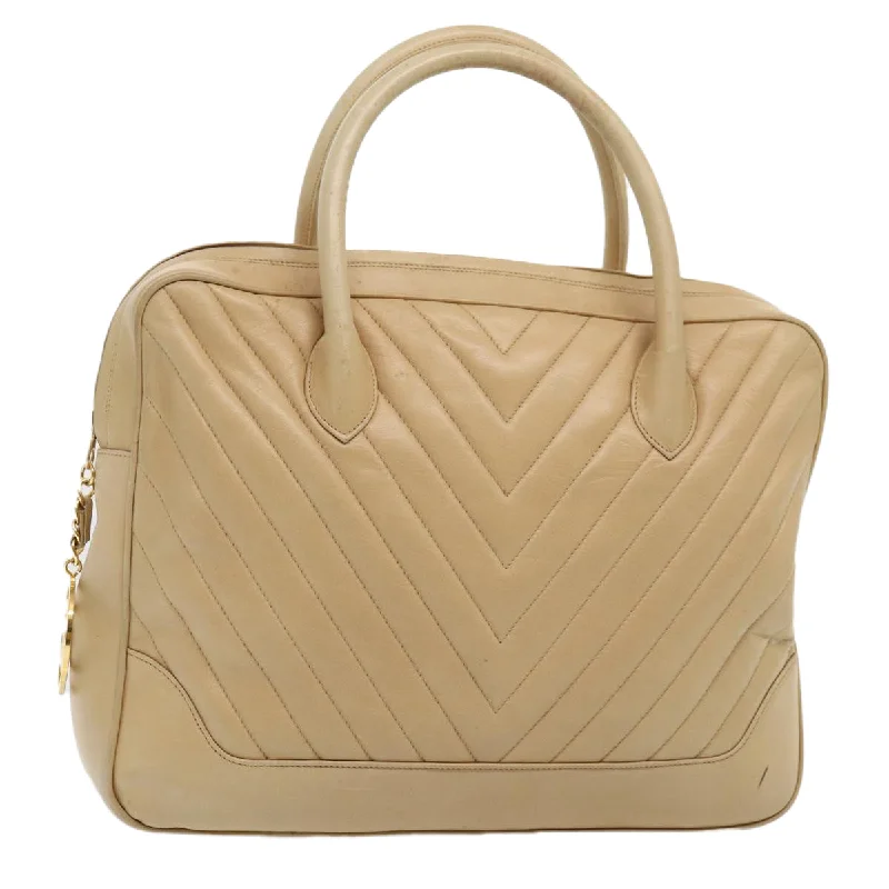 Chanel New Arrival Handbag with Gold HardwareCHANEL V Stitch Hand Bag Leather 2way Beige Gold CC  yk14320