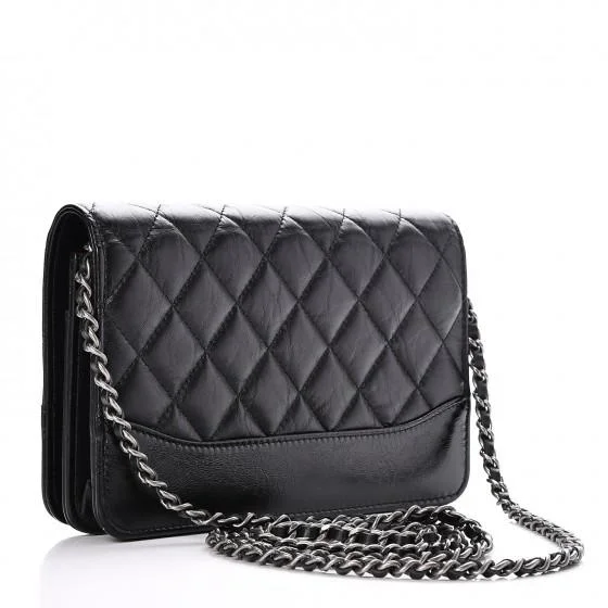 Chanel Small Crossbody Bag for TravelChanel Wallet On Chain – WOC Aged & Smooth Calfskin Black