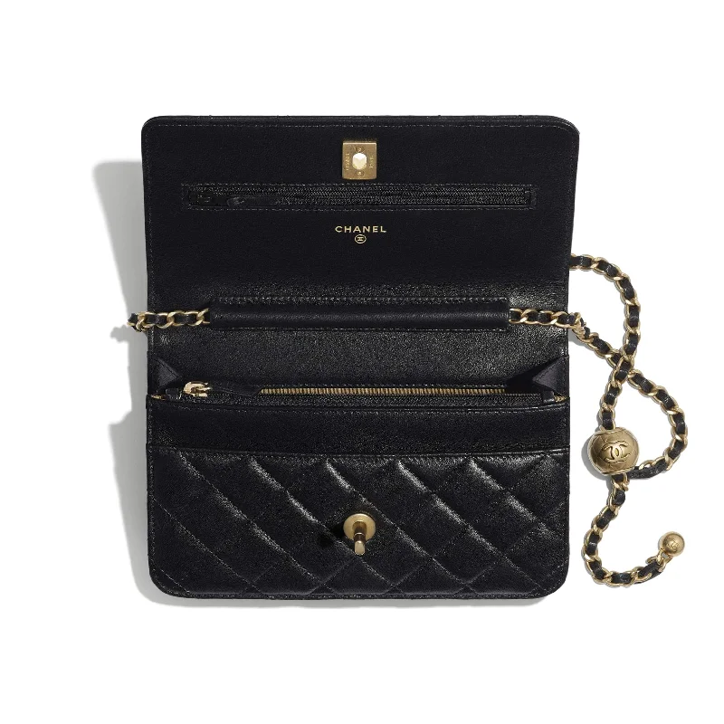 Chanel All - Match Handbag for Versatile StylingChanel Wallet On Chain – WOC Lambskin Gold-Toned Metal Black