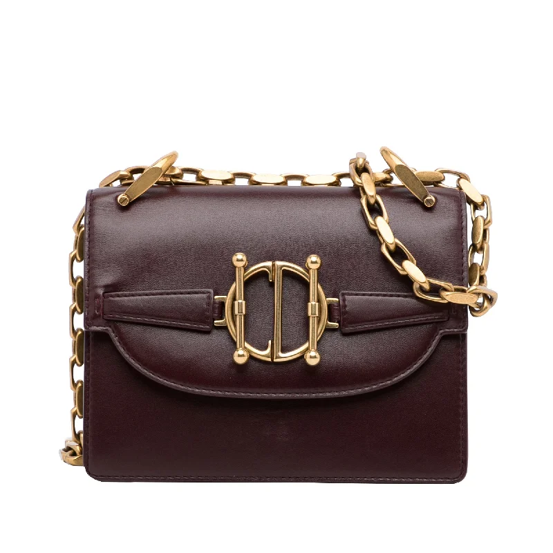 Christian Dior handbags with a back - pocket for quick storageDior Diordirection Burgundy Leather