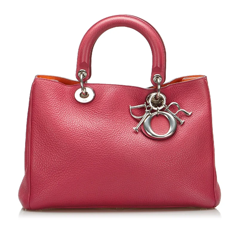 Christian Dior handbags with a back - pocket for quick storageDior Diorissimo HandBag Medium Red